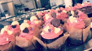 Homemade Valentine's Day cupcakes